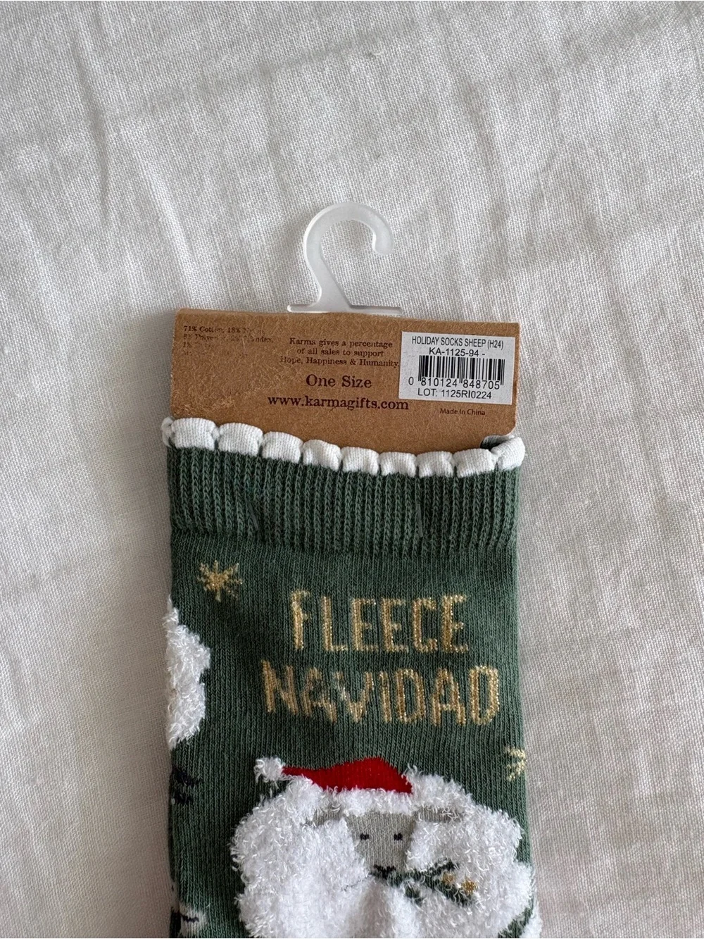 NWT Karma Christmas Sheep Socks